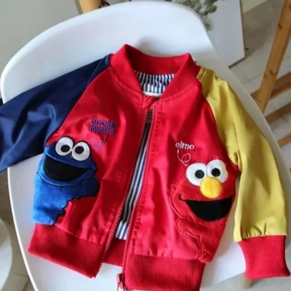 Elmo & Cookie Monster Jacket- Size: 3 Year Old - Picture 1 of 1
